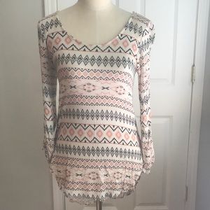 Aztec Printed long sleeve top